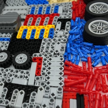 Technical ersatzteile, Technische Teile Sets, Pull Back Motor Kreuzstangen Achsen Pins Stecker Verbinder Liftarms,Stopper klein, kompatibel mit große Marke, Spielzeug für Kinder, Jungen und Mädchen - 4