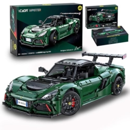 Technik Auto für CADA C61511W Exige Grüner Sportwagen, Technik Rennwagen Modell Bausatz, 3700+ Teile MOC Auto Modell, für Lotus Exige Cup 430 (Originalverpackung) - 1