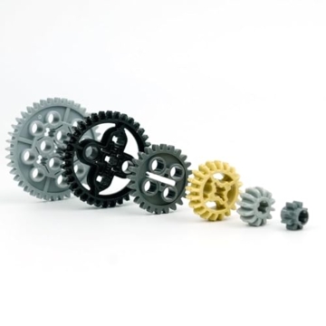 Technik Ersatzteile Set,133 Stück Technic Steine Bausatz, Motor Getriebe Ausrüstung Klemmbausteine Verbinder Teile, Kompatibel mit große Marke - 3