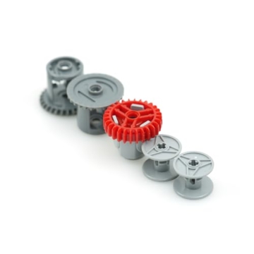 Technik Ersatzteile Set,133 Stück Technic Steine Bausatz, Motor Getriebe Ausrüstung Klemmbausteine Verbinder Teile, Kompatibel mit große Marke - 5