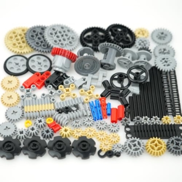 Technik Ersatzteile Set,133 Stück Technic Steine Bausatz, Motor Getriebe Ausrüstung Klemmbausteine Verbinder Teile, Kompatibel mit große Marke - 6