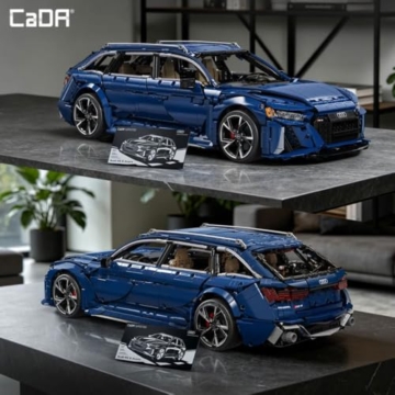 Technik RS6 Auto für CADA Master RS6 Avant Rennwagen, 4660+ Teile Technik Rennauto, C61515W Wagon Bausatz MOC 1: 8 KIemmbausteine Set für Erwachsene - 2
