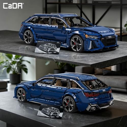 Technik RS6 Auto für CADA Master RS6 Avant Rennwagen, 4660+ Teile Technik Rennauto, C61515W Wagon Bausatz MOC 1: 8 KIemmbausteine Set für Erwachsene - 2