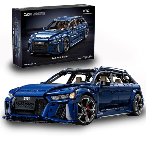 Technik RS6 Auto für CADA Master RS6 Avant Rennwagen, 4660+ Teile Technik Rennauto, C61515W Wagon Bausatz MOC 1: 8 KIemmbausteine Set für Erwachsene - 1