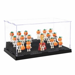 Tingacraft Acryl Vitrine Schaukasten (24 x 14 x 12 cm) für Minifiguren, Schwarz - 1