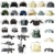 TIOL Waffen Set für Lego Minifiguren, Custom WW2 Militär Maske, Helm für Lego Figuren Ritter Soldaten SWAT Team Polizei