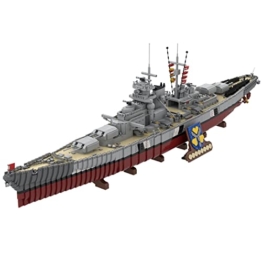 TopBau WW2 Bismarck Kriegsschiff Modell mit PF Kit, 9566+ Teilen RC Klassik Deutsch Militär Kreuzer Bauset, Schlachtschiff Kompatibel mit Lego COBI Schiff - MOC-84840, by Resqusto - 1