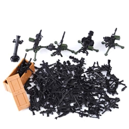 Topica Militär Waffen Set, WW2 Armeewaffen Figuren, Custom SWAT Team Waffen, Bausteine CT02 - 1