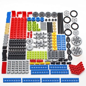 Tosbes Technik Ersatzteile Set, 182 Stück Lochstrahlarm, Fester Locharm Bauset, DIY Einzelteile Montieren Steine Klemmbausteine, Kompatibel mit Lego Technic - 3