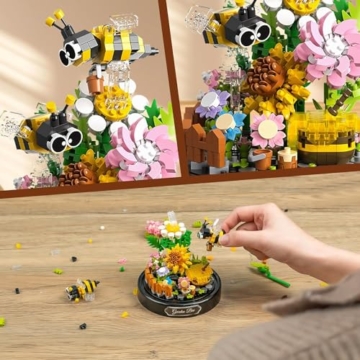 TOY PLAYER Biene Blumen Micro Mini Baustein Set (588 Teile)