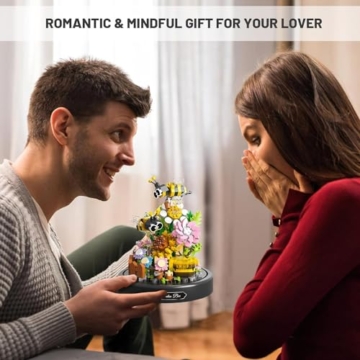 TOY PLAYER Biene Blumen Micro Mini Baustein Set (588 Teile) Geschenk