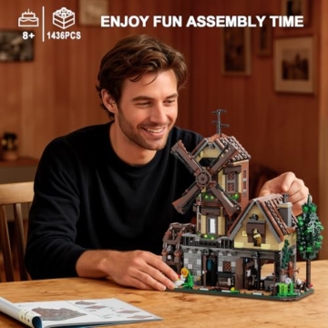 TYCOLE T2155 – Holzhaus mit Windmühle & Wasserrad Geschenk