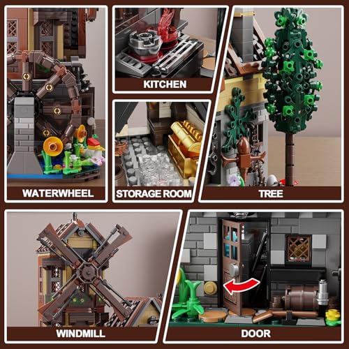 TYCOLE T2155 – Holzhaus mit Windmühle & Wasserrad