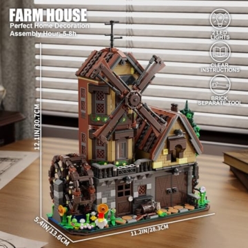 TYCOLE T2155 – Holzhaus mit Windmühle & Wasserrad