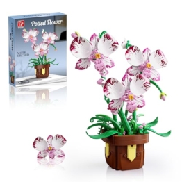 TYCOLE Botanicals Orchideen Bausatz - Künstliche Blume Pflanzen Deko für Home Office, Geschenk für Erwachsene Frauen Mädchen, Geburtstag, Halloween, Weihnachten Modell - 1