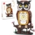 TYCOLE Eule Uhr Bauspielzeug 964 Stück Funktionierende Uhr Klemmbausteine Set Geschenk ab 6 Jahren für Jungs/Mädchen & Erwachsene Zimmer-Deko & Büro Dekoration - 1