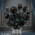TYCOLE Gotische Schwarze Rosen Bausteine-Set, 12 STK in 3 Größen (je 4), Weihnachtskunstblumenstrauß, kompatibel mit gängigen Marken, Zimmerdeko & Geschenk für Frauen/Mädchen ab 6 Jahren - 7