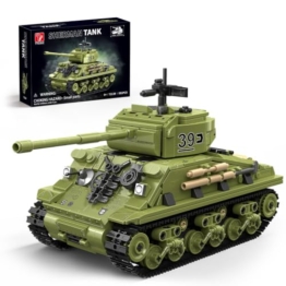 TYCOLE M4 Sherman Panzer Klemmbausteine Set, WW2 Militärmodell, 991 Teile - 1