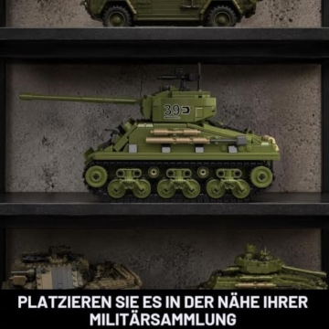 TYCOLE M4 Sherman Panzer Klemmbausteine Set, WW2 Militärmodell, 991 Teile - 3