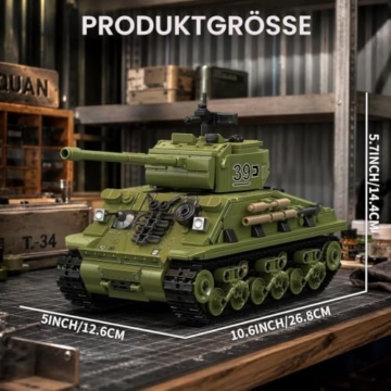 TYCOLE M4 Sherman Panzer Klemmbausteine Set, WW2 Militärmodell, 991 Teile - 7