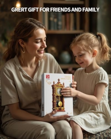 Klassische Pendeluhr aus Klemmbausteinen Geschenk