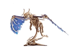 UGEARS 3D Holzpuzzle Erwachsene Sturmdrache Dragon 3D Puzzle Modellbausatz für Erwachsene und Jugendliche aus Holz DIY Mechanisches Holzbausatz Drachen Modell mit Gummibandmotor - 1