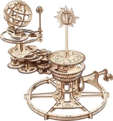 UGEARS 3D Puzzle Sonnensystem Modell - Mechanisches Tellurium Modell 3D Holzpuzzle für Erwachsene und Kinder - Rotationsmodell Planetensystem von Erde und Mond um die Sonne - DIY Modellbau Holzbausatz - 1