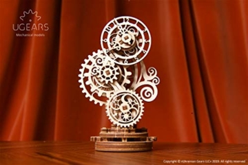 Ugears Steampunk-Uhr 3D Holzpuzzle - Holzuhr Mechanischer Modellbausatz - DIY Modellbausätze für Erwachsene, Jugendliche und Kinder - Ideales Weihnachts- und Neujahrsgeschenk - Wunderschöne Wohnkultur - 7