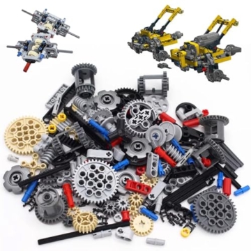 UJBVCX 116 Stück Technik Ersatzteile Set, Technik Teile, Motor Getriebe Ausrüstung Klemmbausteine Verbinder, Kompatibel mit Technic - 2