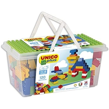 Unico Plus 8525 – Box mit Bausteinen (250 Teile) & 8502-0000 120 Bauklötze - 5