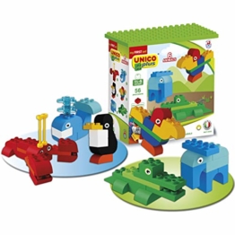 Unico plus 8627 - 6 Tiere Konstruktions-Bausteine Set 56 tlg - 1