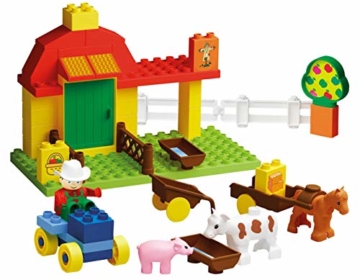 Unico Plus Bausteine Kleine Farm Bauernhof mit Traktor 46 TLG - 2