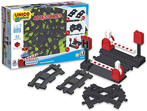 Unico Plus Eisenbahn Bahnübergang 25 Schienen Zubehör Zug - 2
