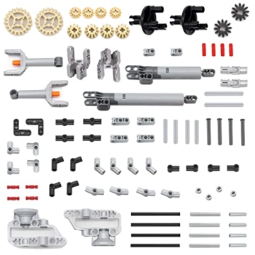 UpGLeuch 116Teile Technik Ersatzteile Set für Major Technik Set,Technik Aufhängung,Klemmbausteine Technik Getriebe und Technik Ersatzteile Verbinder,Stifte und Technik Hydraulik Pumpe - 1