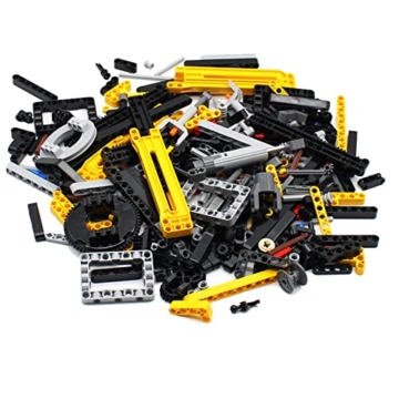 UpGLeuch Technik Ersatzteile Set für Major Technik Modellbausatz, Klemmbausteine Technik Getriebe Zahnräder und Technik Pneumatik Verbinder,Stifte und Technik Hydraulik (498Teile) - 3