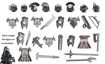 Uruk-hai Ork-Zahnräder für Lego Figur (frei 8 Soldat) (Schwarz)