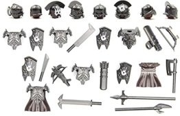 Uruk-hai Ork-Zahnräder für Lego Figur (frei 8 Soldat) (Schwarz)