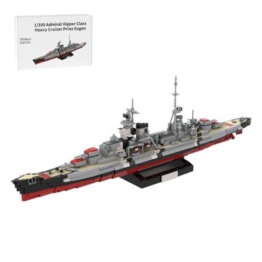 Vectolbricks Klemmbausteine Kriegsschiff Modell, 1958 Teile 1:300 Maßstab Schwerer Kreuzer Prinz Eugen Schlachtschiff Leichter Kreuzer MOC Militär Technik Groß Schiff Set - 1