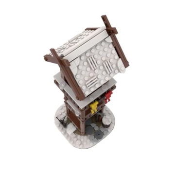 Vectolbricks Klemmbausteine Winterlicher Wikingerturm 186 Teile Mittelalterliches Architecture Haus Gebäude Set, Kompatibel mit 31132, MOC-95891 - 3