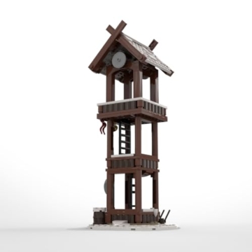 Vectolbricks Klemmbausteine Winterlicher Wikingerturm 186 Teile Mittelalterliches Architecture Haus Gebäude Set, Kompatibel mit 31132, MOC-95891 - 4