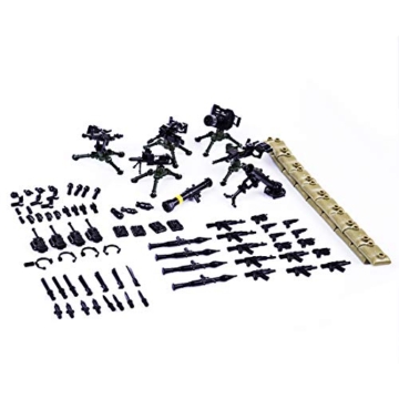 Vectolbricks Militär Waffen Set für Figuren, Polizei - Custom Figuren SWAT Team Mittelalterliches Waffen Zubehör Paket- Kompatibel mit Großen Marken Bausteinen - 2