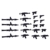 Vectolbricks Militär Waffen Set für Figuren, Polizei - Custom Figuren SWAT Team Mittelalterliches Waffen Zubehör Paket- Kompatibel mit Großen Marken Bausteinen - 3
