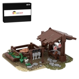 Vectolbricks Mittelalterliche Schmiede Klemmbausteine 270 Stück Fleischer Gebäude MOC Haus Spielzeug Set für Erwachsene Kompatibel mit 21325, MOC-78792 - 1