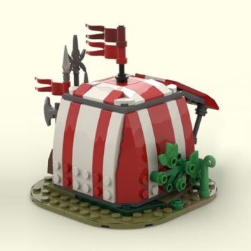 Vectolbricks Mittelalterlicher Bauklötze, 164 Stück Mittelalter Turnierzelt Klemmbausteine Set für Erwachsene und Jugend, MOC-86376 - 7