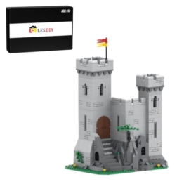Vectolbricks Mittelalterlicher Befestigter Außenposten Bausteine, 1120 Stück im Piratenthema Mittelalter Burg Klemmbausteine Haus Set für Erwachsene und Jugen, MOC-127098 - 1