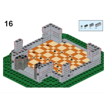 Vectolbricks Mittelalterlicher Burg Bausteine, 1449 Stück Löwe-Ritter-Kirche Modell Mittelalter Klemmbausteine Haus Set für Erwachsene und Jugen, MOC-153931 - 8