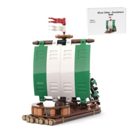Vectolbricks Mittelalterlicher Burg Bausteine, 206 Stück Flussotter - Försterfloß Modell Mittelalterliches Thema Haus Set für Erwachsene und Jugen, MOC-120288 - 1