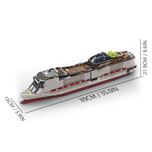 Vectolbricks MOC Klemmbausteine Kreuzfahrtschiff Modell, 7319 Teile MSC-fisrt-Grandiosa Aktives Italienisches Kreuzfahrtschiff Groß Schiff Set - 3