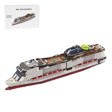 Vectolbricks MOC Klemmbausteine Kreuzfahrtschiff Modell, 7319 Teile MSC-fisrt-Grandiosa Aktives Italienisches Kreuzfahrtschiff Groß Schiff Set - 1