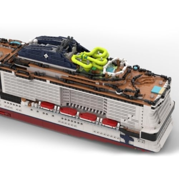 Vectolbricks MOC Klemmbausteine Kreuzfahrtschiff Modell, 7319 Teile MSC-fisrt-Grandiosa Aktives Italienisches Kreuzfahrtschiff Groß Schiff Set - 8